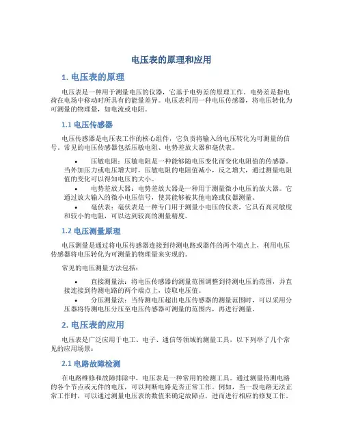 电压表的原理和应用
