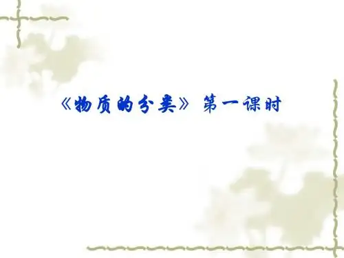 物质的分类说课.