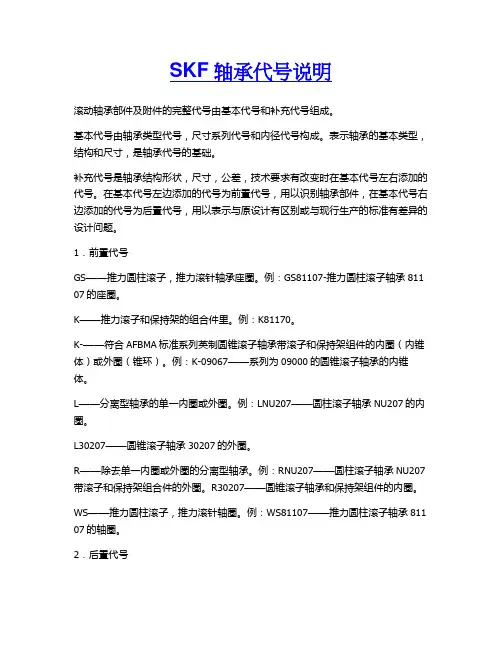 SKF轴承代号说明