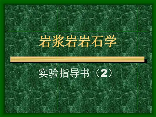 实验二  岩浆岩薄片