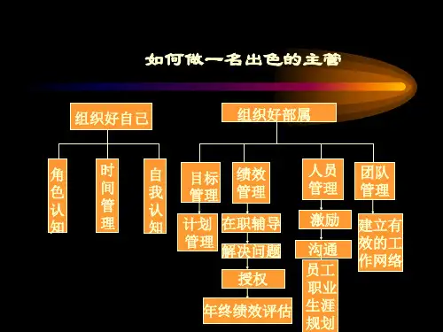 如何做一名出色的主管(PPT 89页)