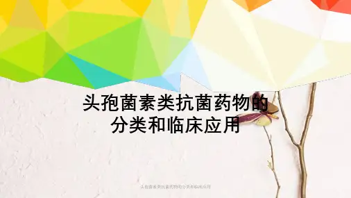头孢菌素类抗菌药物分类及临床应用