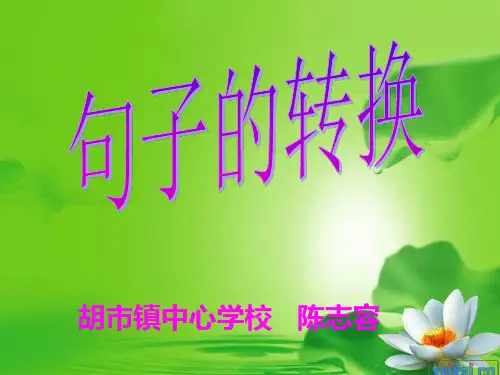 六年级复习句型转换