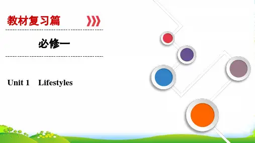 大一轮高考总复习英语(北师大版)课件：Unit+1 Lifestyles(必修一)