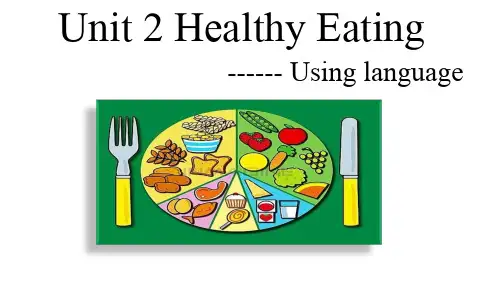 新人教版高中英语必修三 Unit 2 healthy eating  课件(共15张PPT)