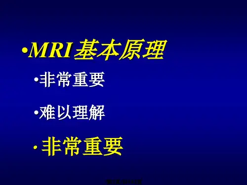 磁共振成像基本原理卫生部北京医院杨正汉PPT课件