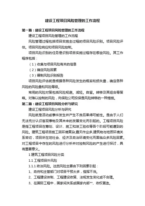 建设工程项目风险管理的工作流程