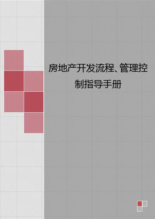 房地产开发流程、管理控制指导手册