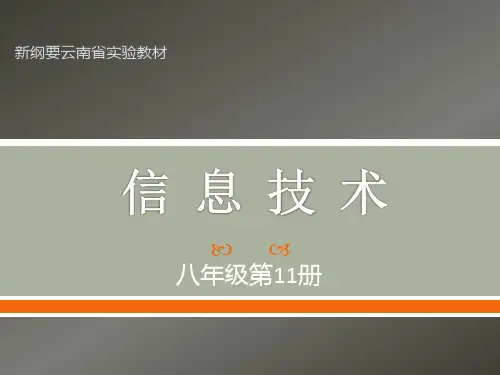 云南省实验教材八年级信息技术第11册
