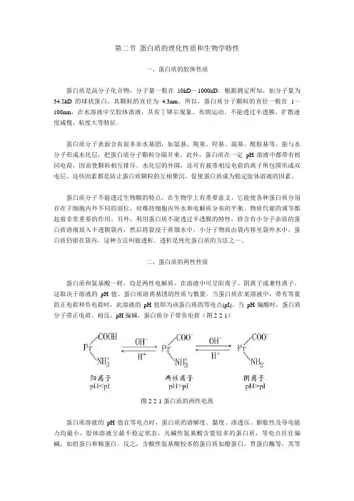蛋白质的理化性质和生物学特性