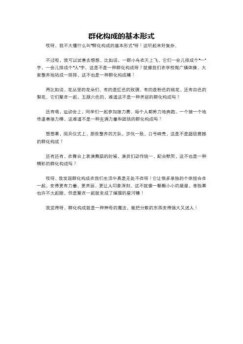 群化构成的基本形式