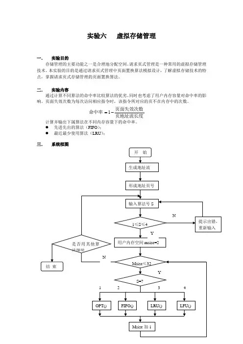 实验六 虚拟存储管理