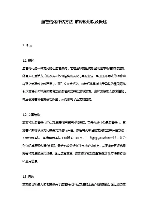 血管钙化评估方法_解释说明以及概述