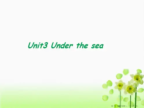 高中英语Unit 3 Under the sea课件新人教版选修7