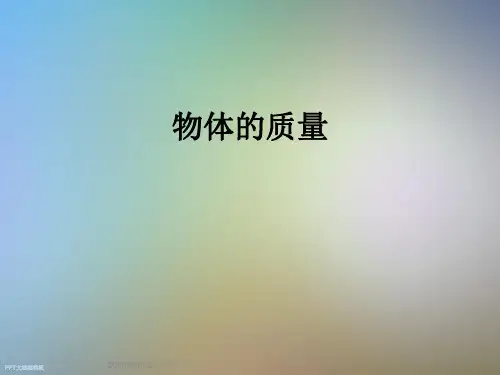 物体的质量
