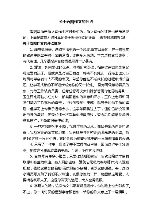 关于看图作文的评语
