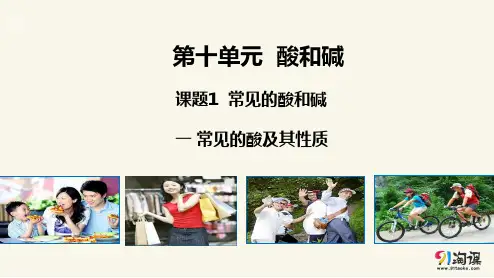 精品课件1：10.1 常见酸和碱
