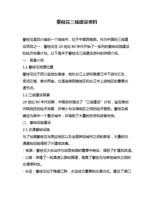 攀枝花三线建设资料