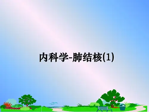 最新内科学-肺结核(1)教学讲义ppt课件