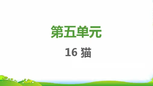 2022七年级语文上册第五单元第16课猫习题课件新人教版