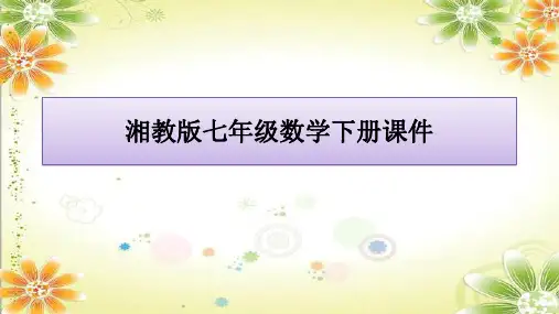 2023-2024学年湘教版七年级数学下册课件：第2章 整式的乘法