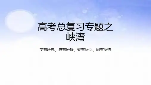 地表形态的塑造之峡湾高考地理二轮复习热门考点课件(24张)