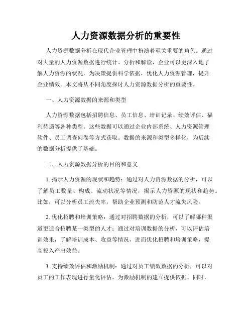 人力资源数据分析的重要性