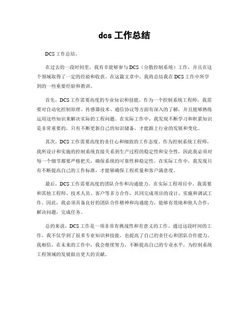 dcs工作总结