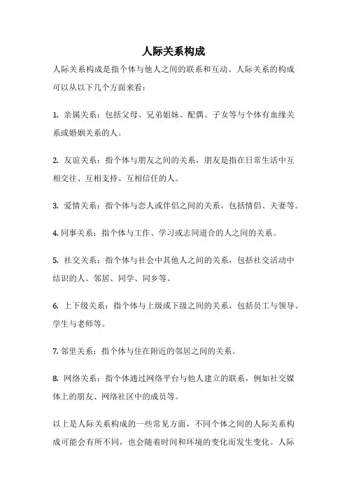 人际关系构成