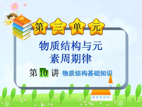 物质结构基础知识PPT教学课件