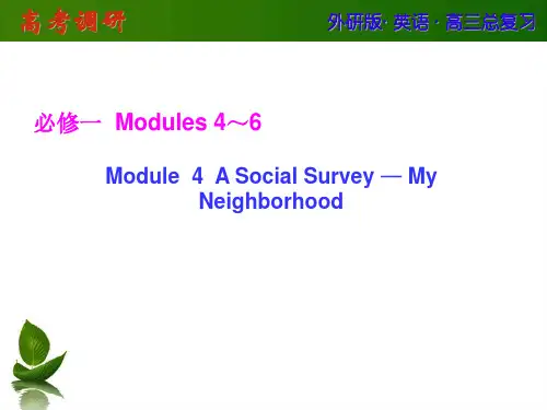 高考一轮复习外研必修一Module4课件