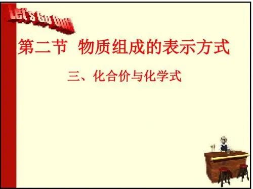 化学：3.2《物质组成的表示》课件(鲁教版九年级)