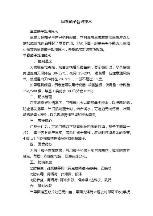早春茄子栽培技术