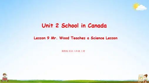 冀教版 英语六年级上册Unit 2 Lesson9 教学课件PPT小学公开课