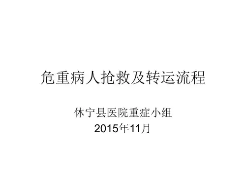 危重病人抢救及转运流程