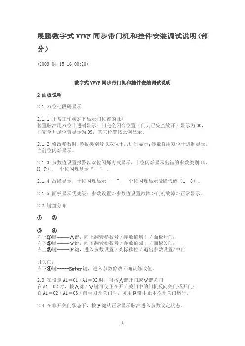 VVVF门机控制器