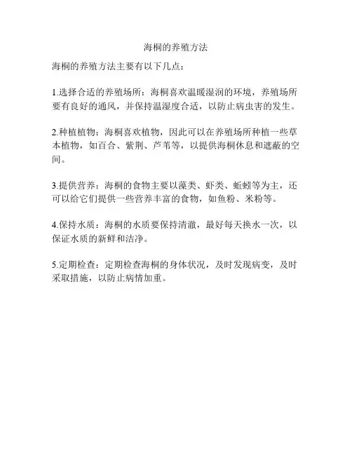 海桐的养殖方法