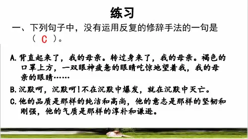部编版五年级语文上册第六单元第18课《慈母情深》练习课件