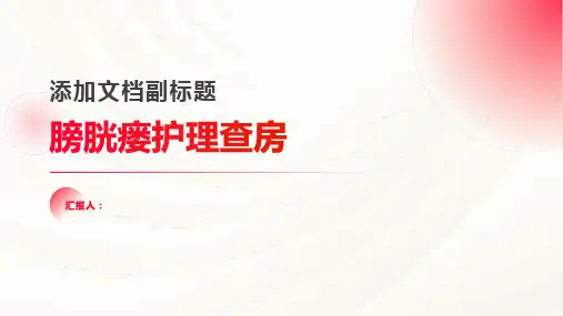 膀胱瘘护理查房PPT
