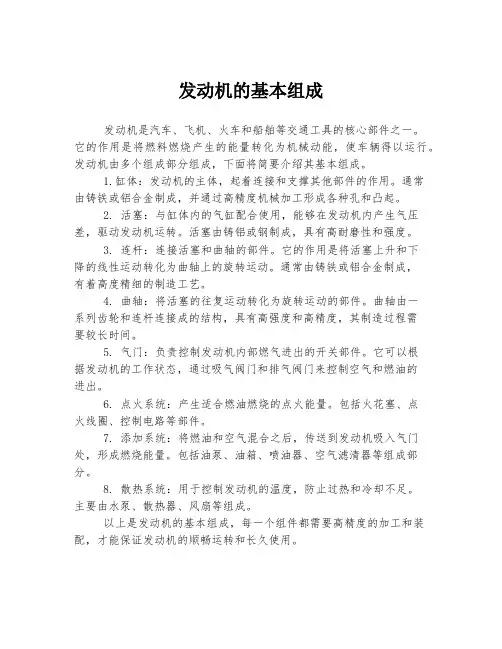 发动机的基本组成