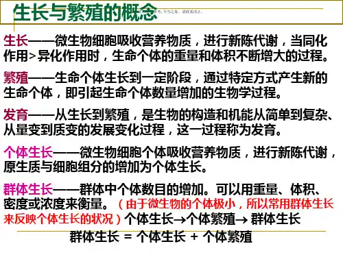 微生物的生长和其控制