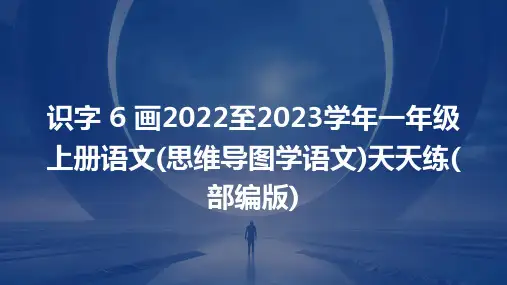 识字+6+画2022至2023学年一年级上册语文(思维导图学语文)天天练(部编版)
