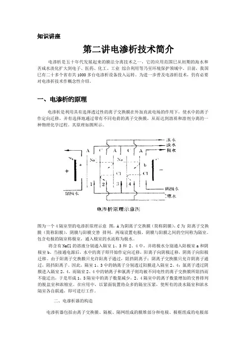 电渗析技术简介