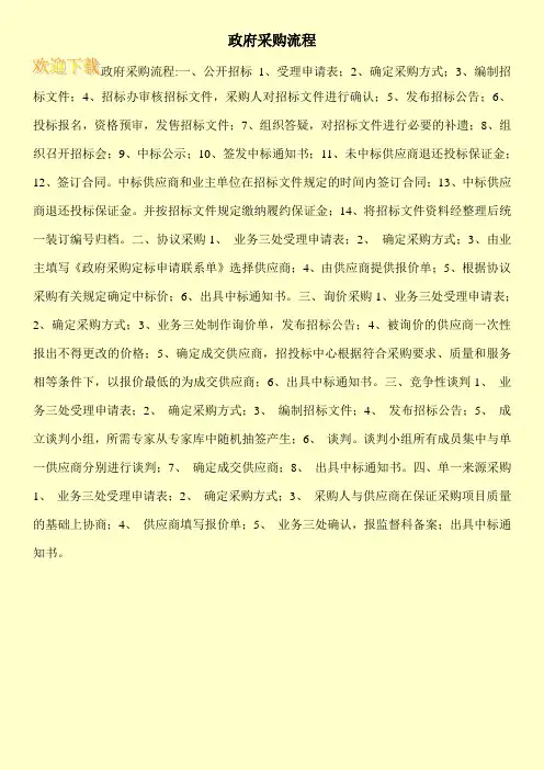 政府采购流程