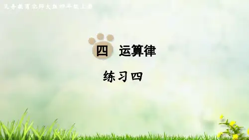 (2023秋)北师大版四年级数学上册《练习四》PPT课件