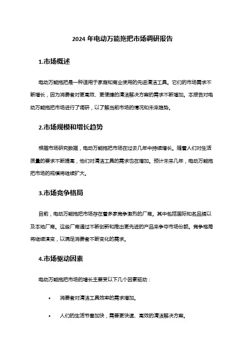 2024年电动万能拖把市场调研报告