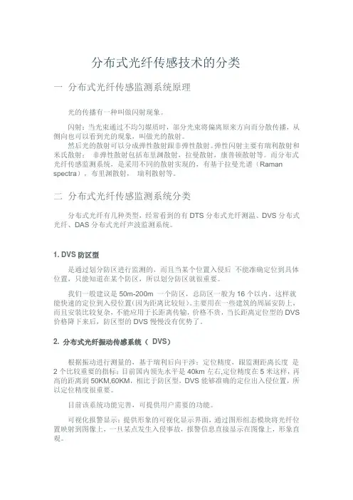 分布式光纤传感技术的分类