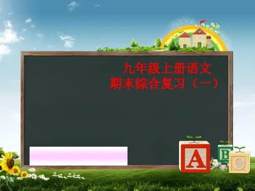 人教部编版初中九年级上册语文期末综合复习课件PPT