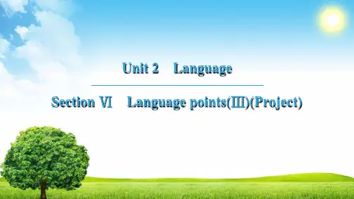 牛津译林版高中英语必修3：Unit 2 Section Ⅵ课件