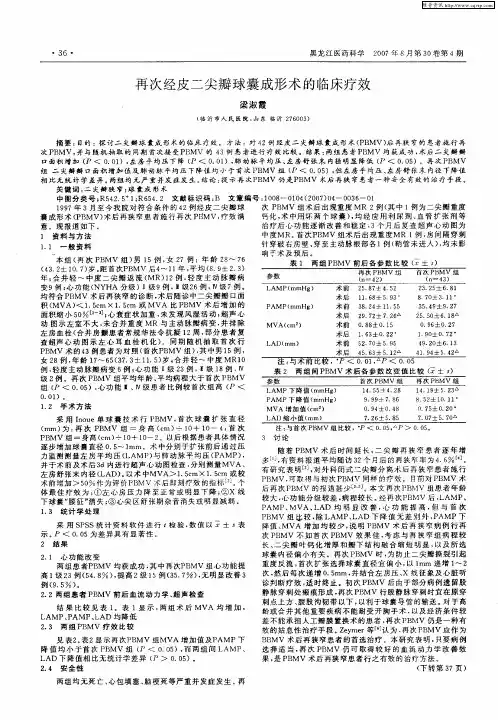 再次经皮二尖瓣球囊成形术的临床疗效